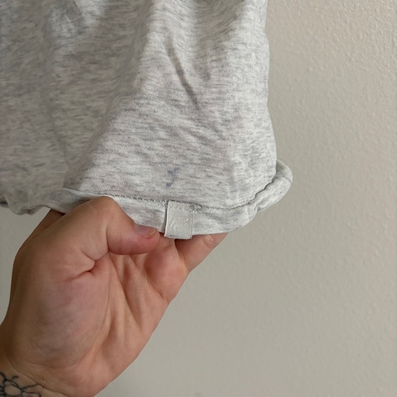 Fabletics 100% Cotton Tee Light Gray Heather 2X soft casual baby tee t-shirt - Picture 7 of 8